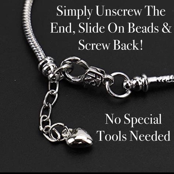 10 Europeon Pandora Style Snake Chain Bracelets DIY Jewelry Making BULK Lot - Picture 7 of 10